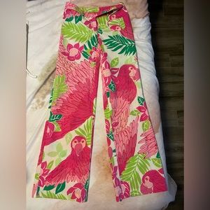 Vintage Lilly Pulitzer Low Rise Belted Pants